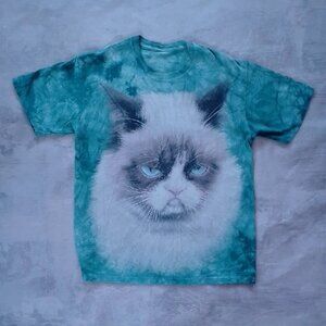 Grumpy Cat The Mountain Tie-Dye T-Shirt - Green UNISEX